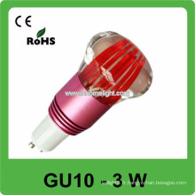 CE et ROHS 3w AC 85v-265v RVB suivre les ampoules spot garantie gu10,3 ans